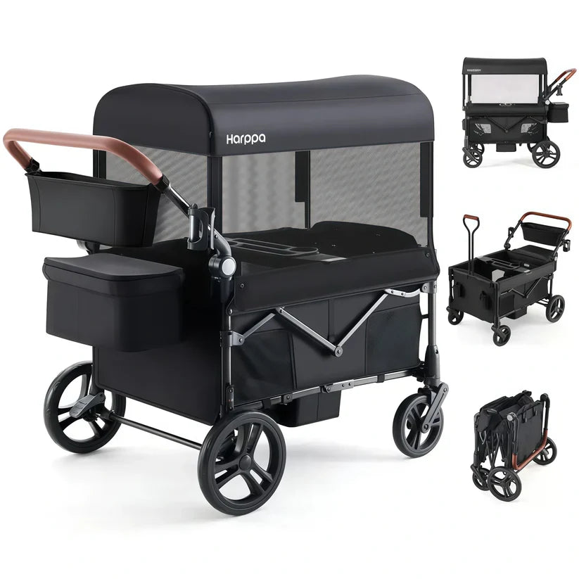 TrailWagon™ 2-Seat All-Terrain Stroller Wagon with UPF 50+ Canopy