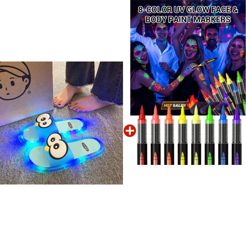 VORLENTA™👣👣Cute slippers with cartoon motifs that glow