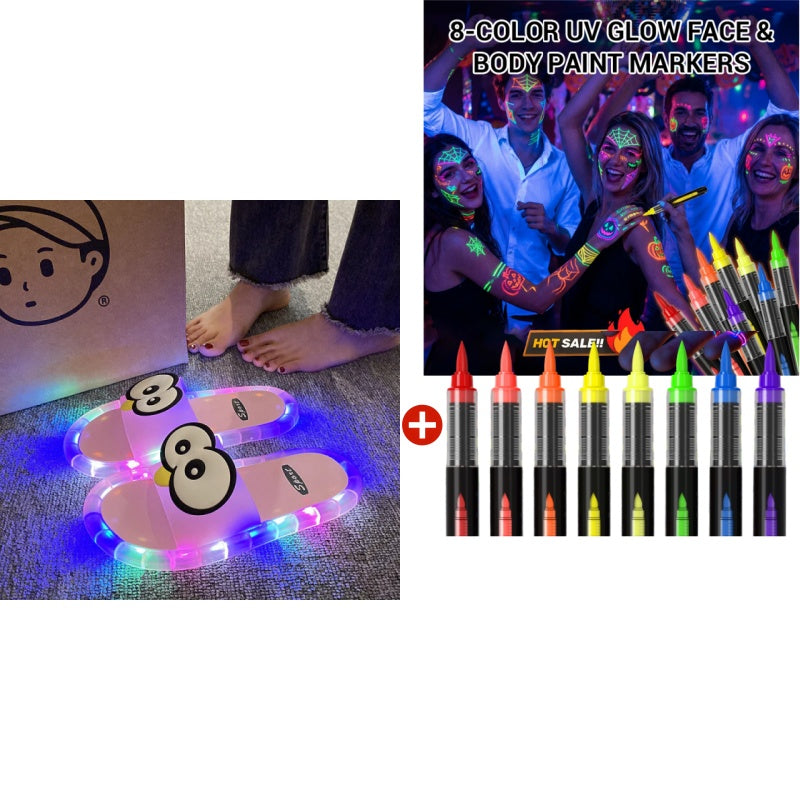 VORLENTA™👣👣Cute slippers with cartoon motifs that glow